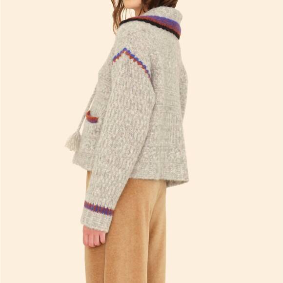 NEW XIRENA beatrice cozy sweater in gris - Picture 3 of 5